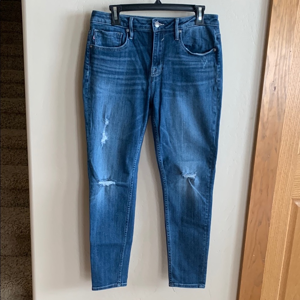 Vigoss Slim Fit Blue Jeans with Distressed Details